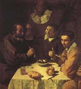 Diego Velazquez Trois Hommes a table (df02) china oil painting artist